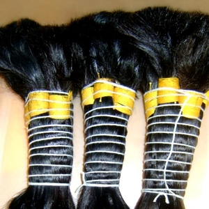 2028 Hot Sale Grade 12A 100% Natural Raw Unprocessed Virgin Bulk Indian Raw <b>Hair</b> Strength and Permanent Color and Texture - Product Image 1
