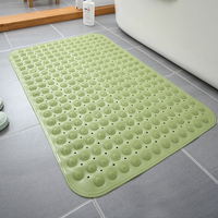 Alfombrilla de Baño de PVC de Fábrica OEM, Alfombrilla Antideslizante para Ducha con Ventosas, Nodos de Masaje para Baño y Bañera