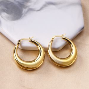 Pendientes de Aro Redondos Geométricos de Diferentes Tamaños, Estilo Hip-Hop, para Mujer, Joyería de Moda - Product Image 2