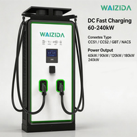 Chargeur rapide DC 80 kW CCS1/NACS norme américaine, double pistolet, station de recharge pour véhicules électriques, pour la recharge en flotte