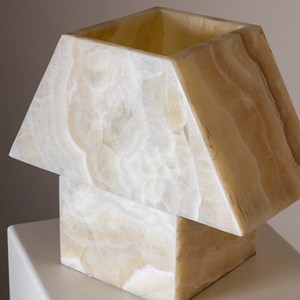 Lampe de table en marbre, source de lumière LED, base d'ampoule E26, commande par interrupteur, écologique, pour la décoration de la maison - Product Image 2