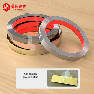 Tùy chỉnh gương trang trí gốm Cạnh Tường độ bám dính gạch thép không gỉ vàng kim loại TRIM Strip tự dính trang trí TRIM - Product Image 6