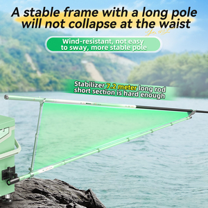 Support de <span class=keywords><strong>canne</strong></span> à pêche télescopique en fibre de carbone avec piquet de sol, section courte - Product Image 3