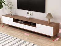 Meuble TV pour salon, utilisation domestique, meuble de rangement sur pied, table basse intégrée, combinaison de meuble d'appoint, design simple