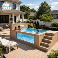 Piscine hors-sol en acrylique et fibre de verre (FRP) pour usage extérieur, avec bassin spa et jacuzzi pour visiteurs, pour un plaisir quotidien