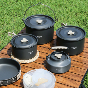 YOUQI Ustensiles de cuisine de stockage portables personnalisés en aluminium de haute qualité 3L marmite de camping bouilloire poêle à frire - Product Image 3