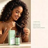 ETRUN Label pribadi minyak rambut nutrisi Rosemary Mint ketombe kontrol menghaluskan kulit kepala kering mengurangi rambut jatuh ujung terbelah