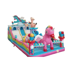 Grands châteaux gonflables à vendre à bas prix 2025 Blue Castle avec <span class=keywords><strong>toboggan</strong></span> de <span class=keywords><strong>piscine</strong></span> et support mural d'escalade Style personnalisé Taille et logo - Product Image 1