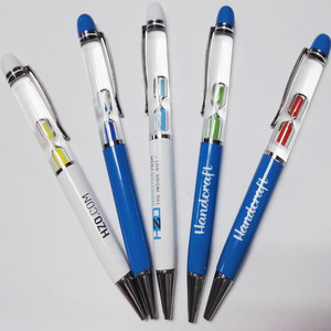 Stylos publicitaires promotionnels créatifs Stylo liquide à bulles flottantes Stylos en métal avec objets flottants personnalisés - Product Image 4