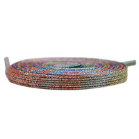 Lacets Weiou 6 mm colorés en fil métallique plat, lacets élastiques à transfert thermique, adaptés aux vêtements et aux chaussures de randonnée