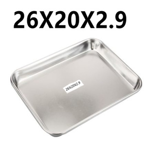 Bandeja Rectangular de Acero Inoxidable de Grado Médico 304, 45X33X3.4Cm, para Uso Sanitario - Product Image 3