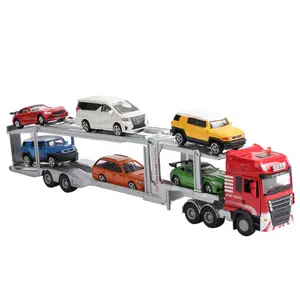 JB 1/50 Alloy Trailer Axle Semi-Trailer Truck Transport Car Simulation Alloy Truck Trailers Model Toy Gift Decoration