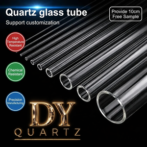 Custom 99.99% High Purity Fused Silica <strong>Quartz</strong> Glass <strong>Tube</strong> | <strong>One</strong> <strong>End</strong> <strong>Closed</strong> Large Size Clear <strong>Quartz</strong> Pipe - Product Image 1
