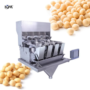 Pesadora Lineal de 4 Cabezales HDM con Cubierta de Protección Completa y Pedal para Envasado de Frijoles Verdes y Frutos Secos - Product Image 1
