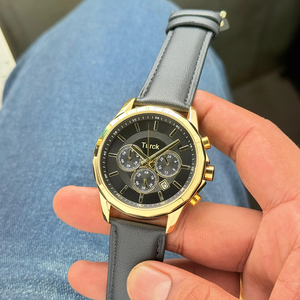 Montres à quartz AX1723 pour homme et femme, bracelet en acier inoxydable et cuir, cadran à aiguilles en cristal, style business, résistantes à l'eau jusqu'à 50 m - Product Image 6