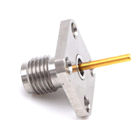 Conector RF hembra de montaje en Panel recto de 2,92mm Brida de 4 orificios Impedancia de 50ohm Conector coaxial 1P