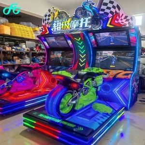 Simulateur de course de moto vidéo 3D Super Bike 4 LCD de 5 pouces, machine de jeu d'arcade, version anglaise, certifié CE, en acier inoxydable - Product Image 5