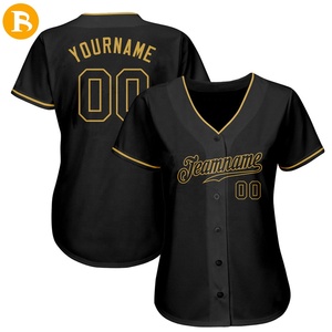 Japanische Stickerei V-Ausschnitt <span class=keywords><strong>Baseball</strong></span>-Trikot für Männer Benutzer definierte Großhandel Blank <span class=keywords><strong>Jersey</strong></span> Pink Gelb Schwarz Löwe Design Atmungsaktiv - Product Image 2