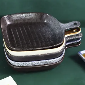 Plato de cerámica para hornear <span class=keywords><strong>con</strong></span> mango, carne, carne, fruta, ensalada, platos de Pasta, vajilla, bandeja, Pan, <span class=keywords><strong>horno</strong></span> <span class=keywords><strong>microondas</strong></span>, gran oferta - Product Image 1