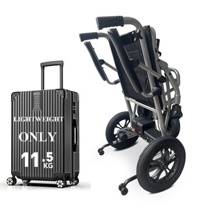 รถเข็นไฟฟ้าอลูมิเนียมน้ำหนักเบา KSM-605 11.5 กก. พับเก็บได้ พกพาสะดวก แบตเตอรี่ลิเธียม สำหรับกายภาพบำบัดและผู้พิการ - Product Image 2