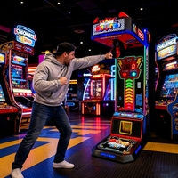 Machine de boxe électronique d'arcade à monnayeur pour l'entraînement au combat, jeu de divertissement de rue