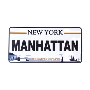Mini aimant de plaque d'immatriculation <span class=keywords><strong>Souvenir</strong></span> Aimant de réfrigérateur 3D New york Souvenirs personnalisés - Product Image 3