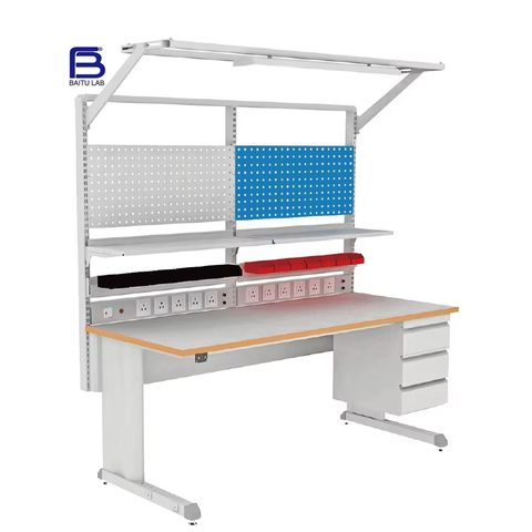 Heavy Duty ESD Workbench  Steel Frame Anti-Static Surface for Laboratory Workshop Electronics PCB Testing Commercial