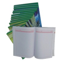 Cahier de composition pour les élèves des écoles personnalisé Design vert noir rouge marbre Style mathématiques musique école