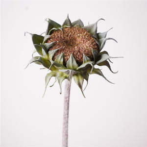 Disposizione floreale fatta a mano di arte floccata singola gomma morbida vera e propria tocco artificiale girasole per matrimonio <span class=keywords><strong>disegno</strong></span> floreale all'ingrosso - Product Image 2