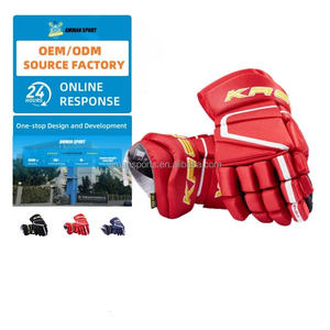 맞춤형 보호 장비를 갖춘 맞춤형 로고 및 색상 전문 아이스 하키 장갑 볼 하키 장갑 - Product Image 1