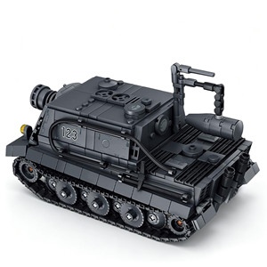 Modèle de <span class=keywords><strong>char</strong></span> <span class=keywords><strong>d</strong></span>'<span class=keywords><strong>assaut</strong></span> Sturmtiger de la Seconde Guerre mondiale, jouet de construction en plastique ABS à assembler soi-même - Product Image 6