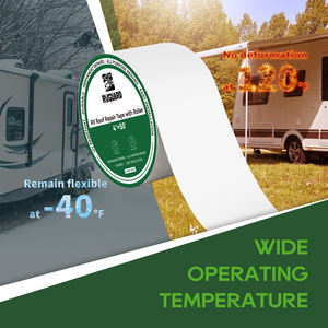 Cinta selladora de techo UV Anti-UV impermeable RV con rodillo 4 ''X 50'' para RV <span class=keywords><strong>Camper</strong></span> viaje remolque barco sellado RV piezas accesorios - Product Image 5