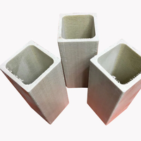 Tube carré en fibre de verre pultrudée avec résine époxy, profil en fibre de verre pour la construction