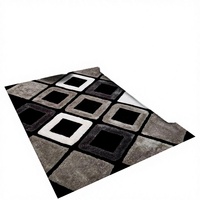 Grand tapis de sol moderne de style nordique en polyester, couleur unie, doux, antimicrobien, résistant aux taches, pour chambre à coucher et salon