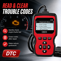 Lecteur de codes OBD2 professionnel V320, scanner de diagnostic, scanner de codes de panne du moteur, effaceur de DTC, outil de réinitialisation de la voyant de contrôle du moteur