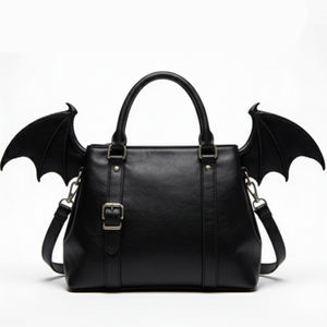 Bolso Bandolera Estilo Alas de Murciélago Negro Vanguardista 2026, Bolso Cruzado de Cuero PU Premium, Estilo Punk Rock y <span class=keywords><strong>Academia</strong></span> Oscura - Product Image 5