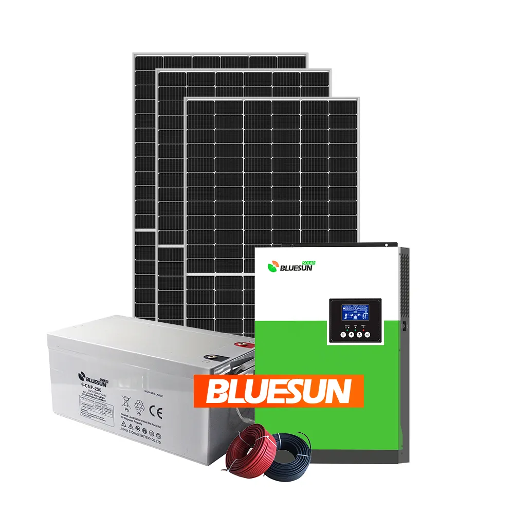 יצרן מערכת סולארית של Bluesun pv 10kw 220v 240v מערכת חשמל סולארית ביתית לקנות למערכות סולאריות ביתיות שלמות