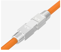 ZHEFAN Conector Extensor de Cable Cat6A Cat7, Adaptador de Conexión RJ45, Conector de Extensión de Cable LAN Totalmente Blindado, Conector de Extensión sin Herramientas