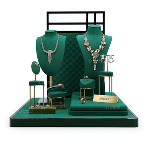 แท่นโชว์เครื่องประดับไมโครไฟเบอร์สุดหรู ฐานเรซิ่น สีสั่งทำได้ สำหรับแหวน สร้อยข้อมือ สร้อยคอ โชว์สินค้าระดับไฮเอนด์ - Product Image 5