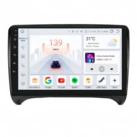 Head Unit Stereo Mobil Android 9 inci dengan Wireless CarPlay & Android Auto untuk AUDI TT 2006-2014, Pemasangan Tanpa Merusak