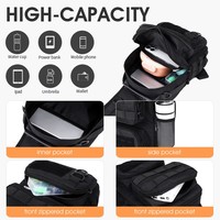 Sac à bandoulière d'extérieur durable, léger, imperméable, grande capacité, multi-compartiments, sac à bandoulière décontracté pour le sport