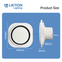 Membrane de plafond tendu en tissu PVC avec ventilateur d'extraction intégré, downlight réglable, diffuseur de ventilation pour plafond tendu