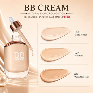 En stock – 3 teintes – Sans huile – Contrôle du sébum 12h – Lisse les ridules – <span class=keywords><strong>Prix</strong></span> de gros – Approvisionnement en vrac – Maquillage visage – Crème <span class=keywords><strong>BB</strong></span> liquide naturelle - Product Image 3