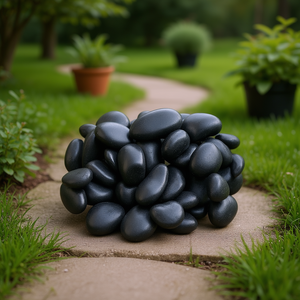 Piedras Decorativas de Río de 1-3 Pulgadas, Pulimentadas en Negro, para Jardín, Paisajismo, Caminos, Plantas, Macetas y Jarrones - Product Image 2