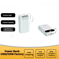 Batterie externe haute capacité 10000 mAh à charge rapide, Type-C, double USB, certifications de sécurité, emballage cadeau personnalisé pour entreprises