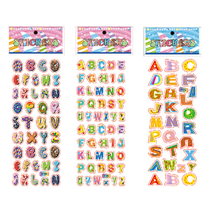 Wholesale High Quality PVC Colorful Letter Stickers Cartoon Promotional Waterproof Customized Stickers