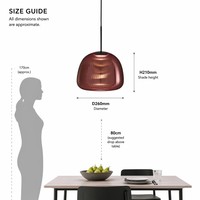 Lámpara Colgante Moderna de Hierro Negro con Pantalla de Vidrio Acanalado Vertical Rojo, para Isla de Cocina, Cafetería, Hotel, Decoración Interior