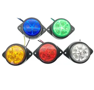 High Quality 2 Inch Round Red Amber Blue White Green 12v 24v Led Truck Trailer Lights Side Marker LED Clearance Light