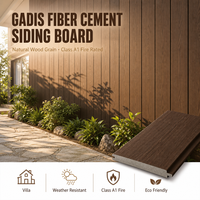 Panneau de bardage en fibrociment à grain de bois véritable 190 mm pour façade extérieure, résistant au gel, imperméable et anti-moisissure