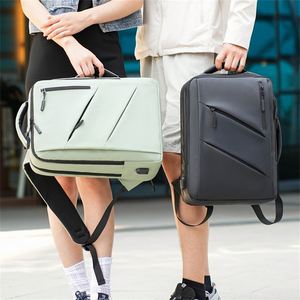 <b>Men</b> Women Laptop <b>Backpack</b> <b>Waterproof</b> PU Film Computer Bag Multi Functional Outdoor Travel Business <b>Backpack</b> With USB - Product Image 6